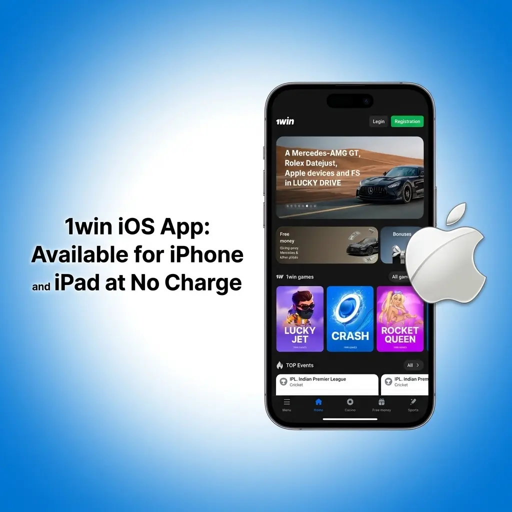 1win iOS app available for iPhone and iPad, free download, requires iOS 12.0, 1GB RAM, 150MB storage
