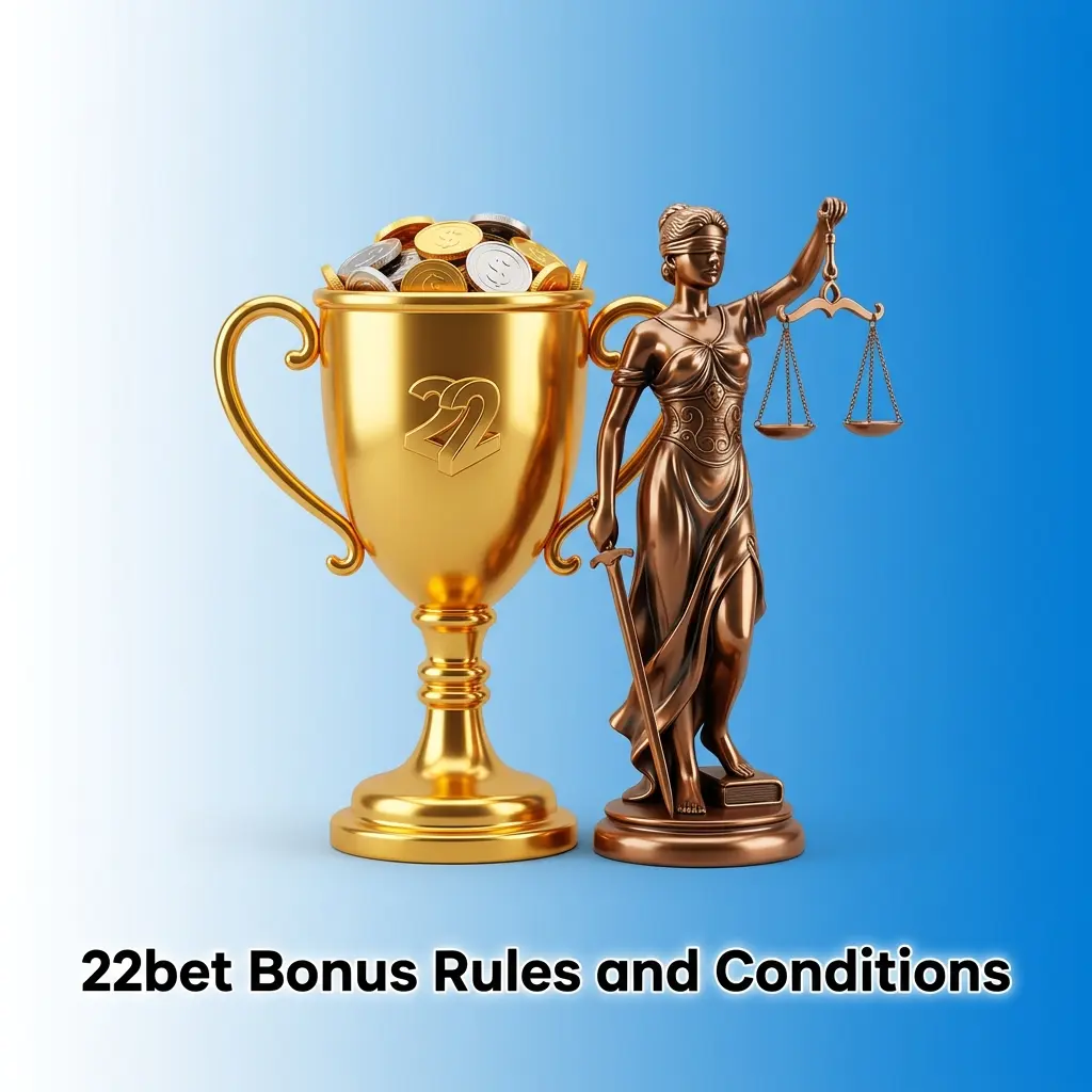 22bet bonus rules and conditions overview showing wagering requirements, minimum deposit of ₹100, and accumulator bet terms