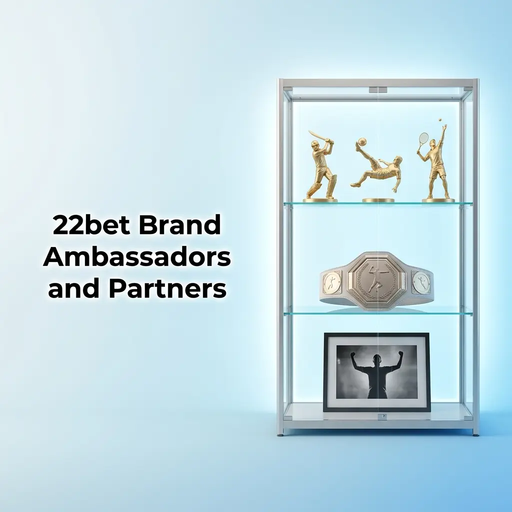 22bet brand ambassadors including Watford FC, Legia Warsaw partnerships and eSports sponsorships for Indian users