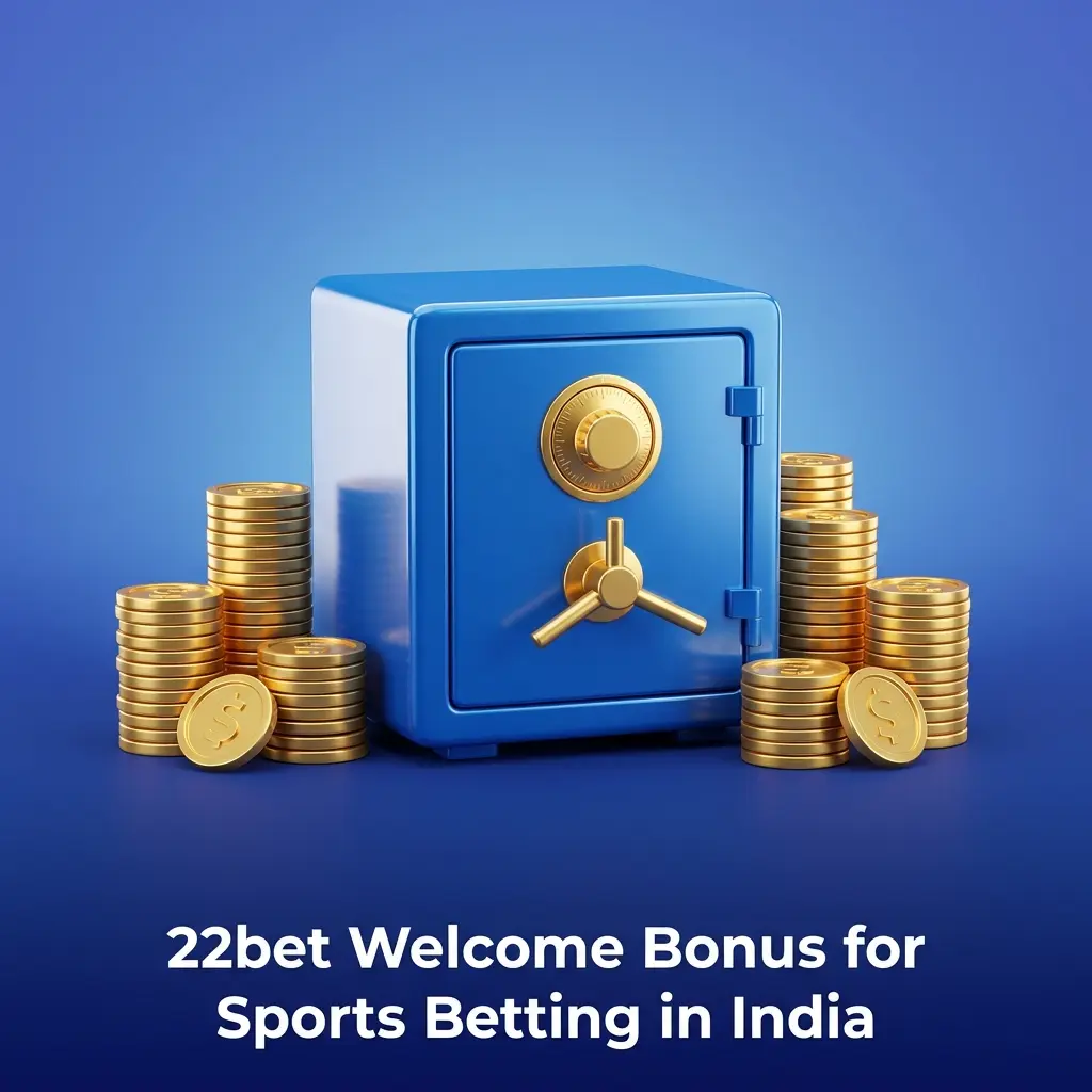 22bet welcome bonus India – 100% match up to ₹10,300 for sports betting on cricket, football, kabaddi and esports