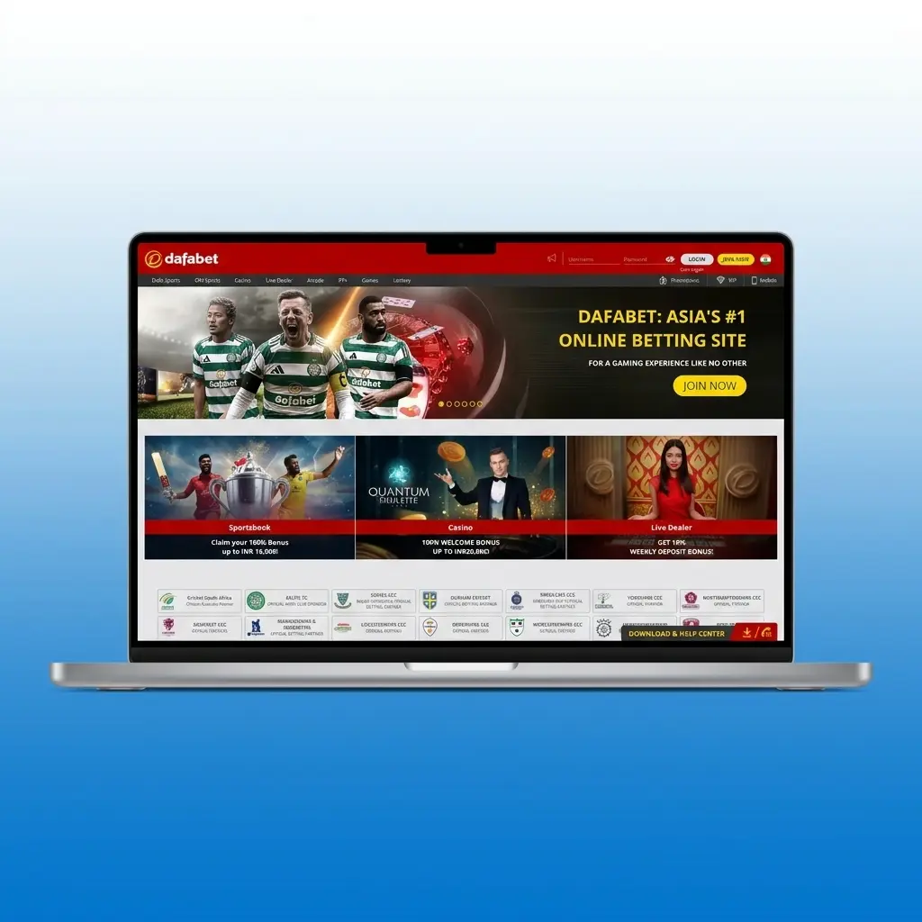 Dafabet cricket betting site offering Asian Handicap markets, UPI deposits, and 200% welcome bonus up to ₹20,000 for India bettors