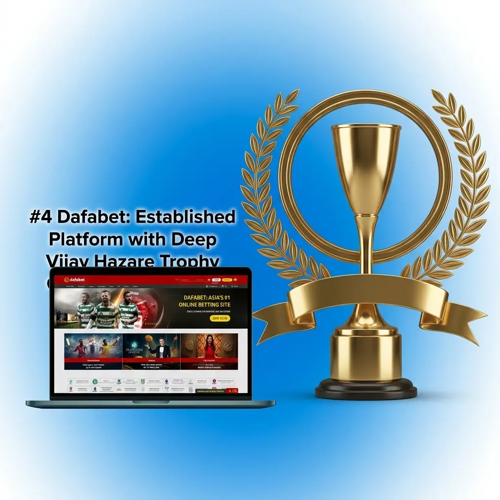 Dafabet sportsbook interface showing Vijay Hazare Trophy betting markets with UPI deposit options and FCLRC PAGCOR licence details