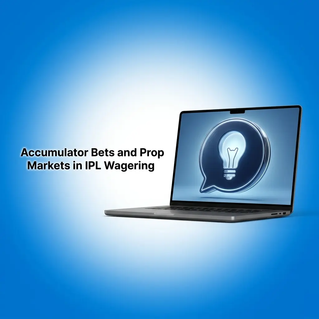 Accumulator parlay bet slip for IPL wagering showing multi-leg selections and prop markets for cricket betting