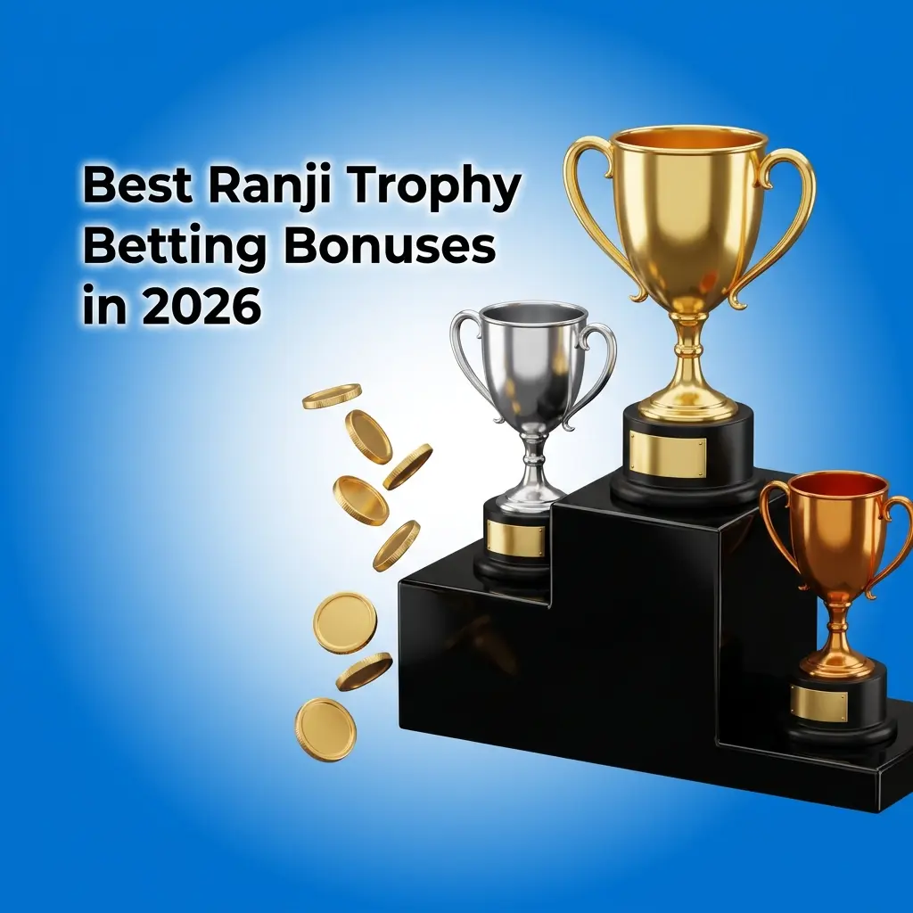 Ranji Trophy betting bonuses 2026 comparison chart showing top sportsbook offers for India players including 4rabet and Batery