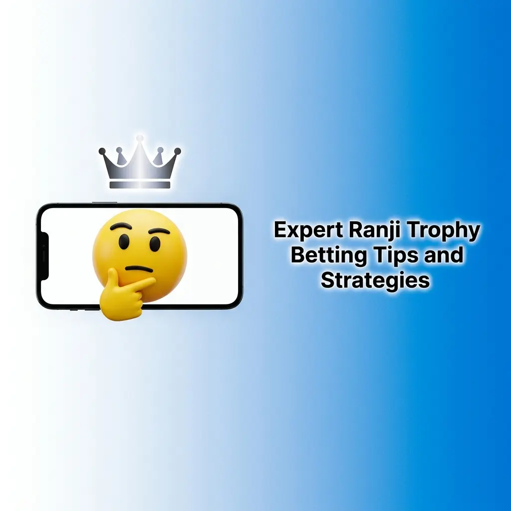Cricket player analyzing Ranji Trophy betting strategies with pitch data and squad announcements for profitable wagering