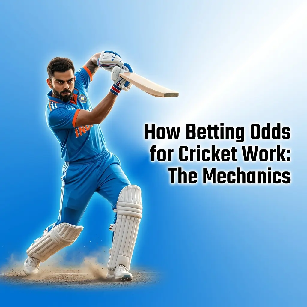 Cricket betting odds on sportsbook showing line movement, margins, and implied probability calculations for IPL and T20I matches