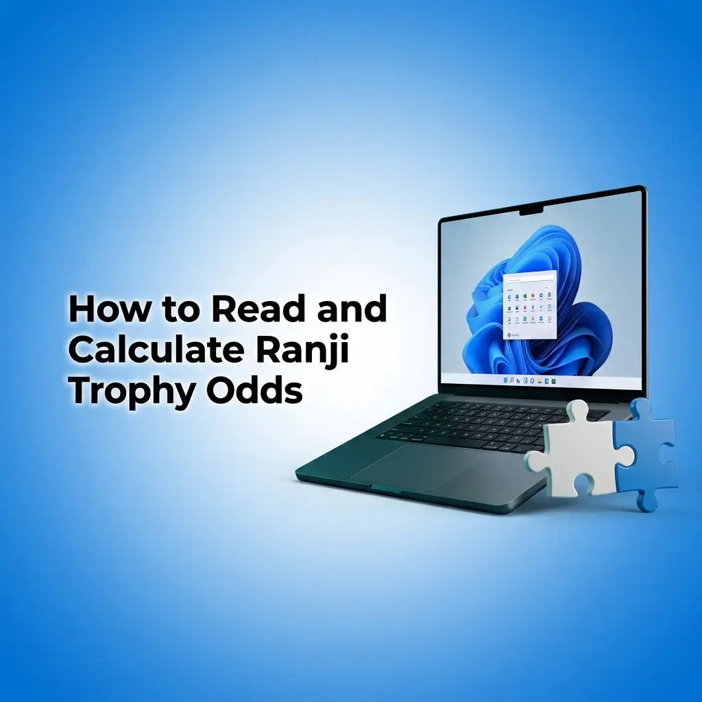 Cricket bettor calculating Ranji Trophy odds using decimal and fractional formats on India sportsbooks for 2026 match betting