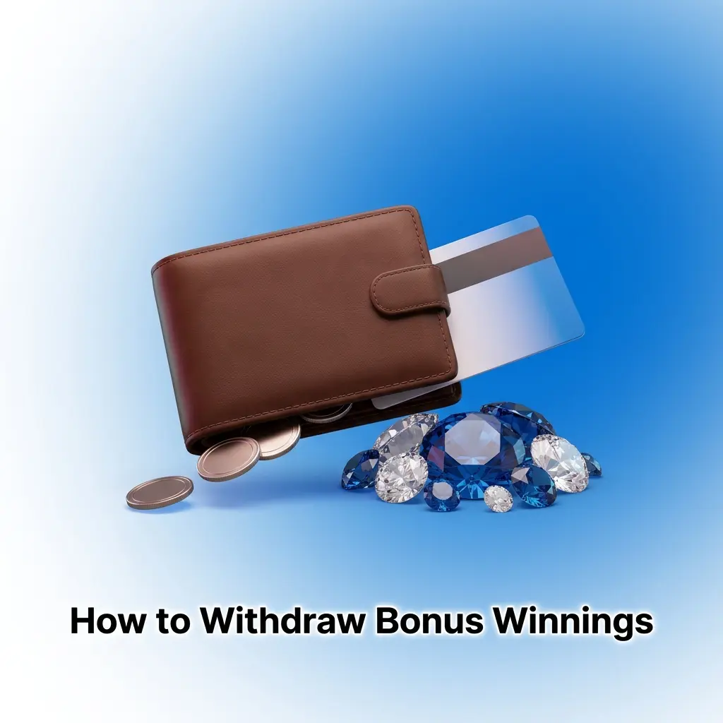 Flowchart showing bonus withdrawal steps including wagering requirements, minimum bet size, and time limits