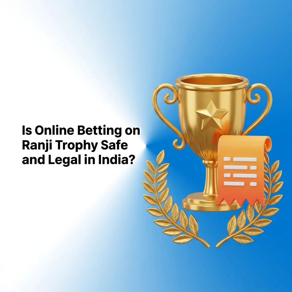 Indian cricket fan safely placing Ranji Trophy online bets on a licensed offshore platform with SSL encryption