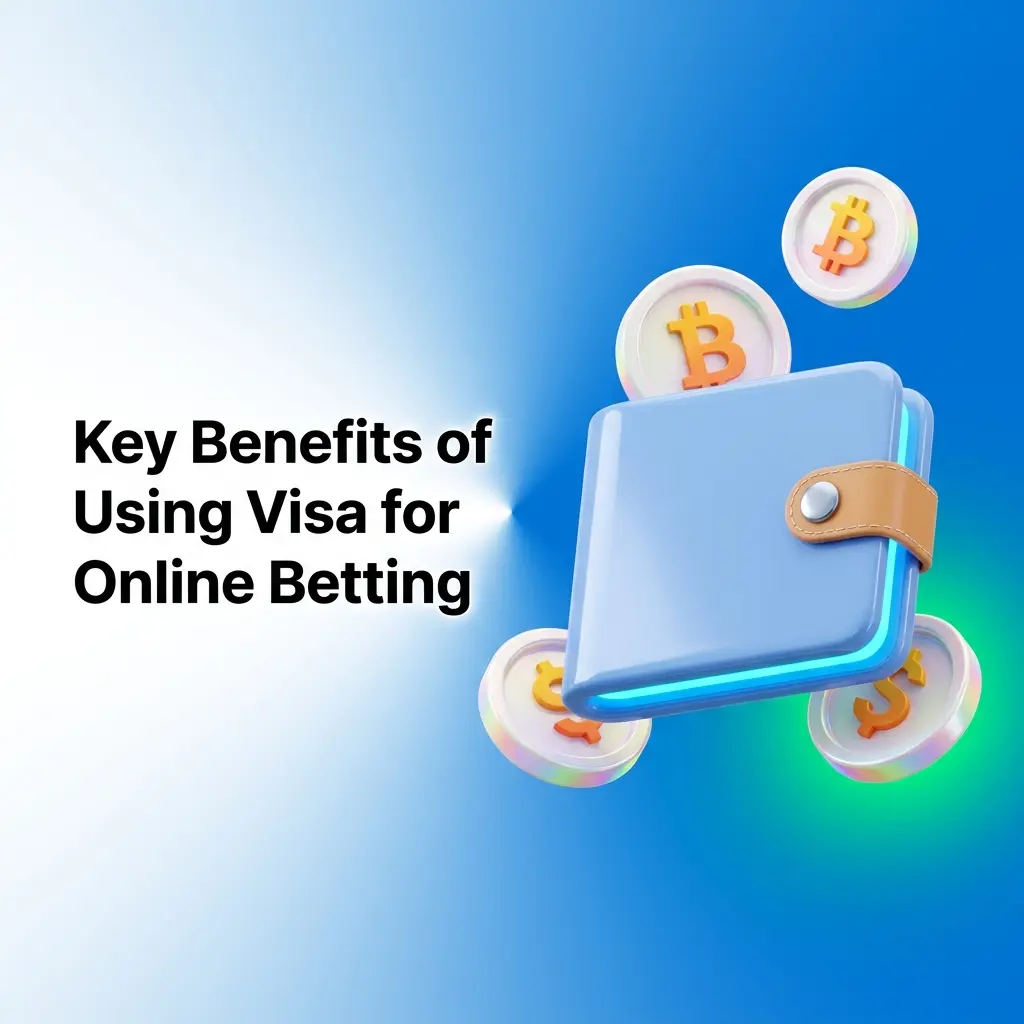 Visa payment benefits for Indian sports betting showing instant deposits, Zero Liability, 3D Secure, and INR billing features
