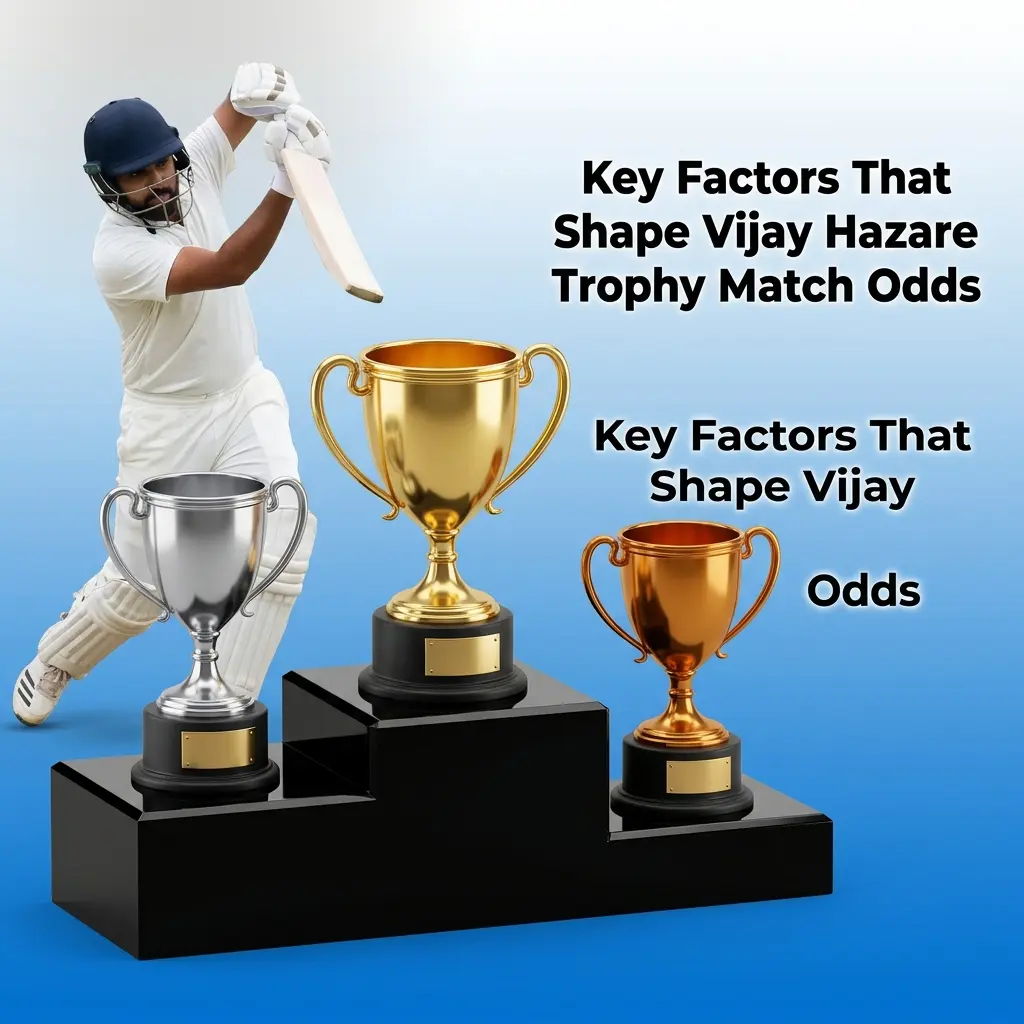 Vijay Hazare Trophy match odds shaped by squad, venue, toss bias, head-to-head records and conditions