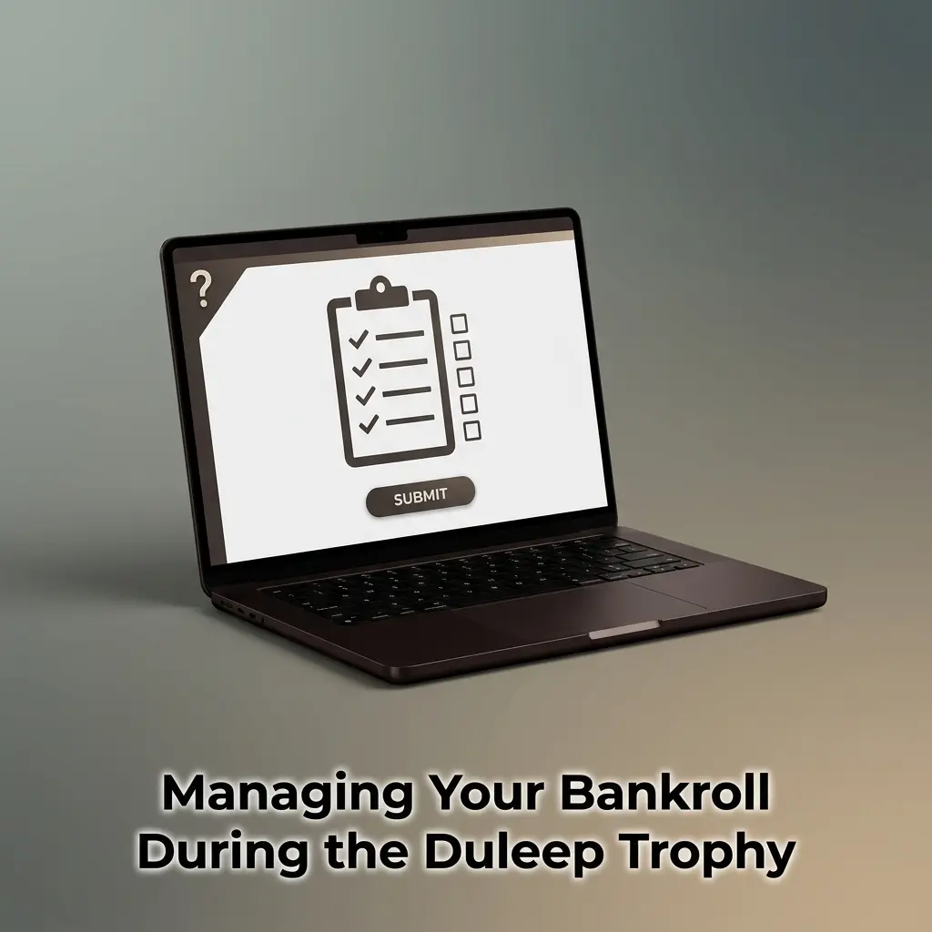 Duleep Trophy bankroll management tips with 1-5% stake rule, loss limits, and responsible gambling tools for cricket bettors