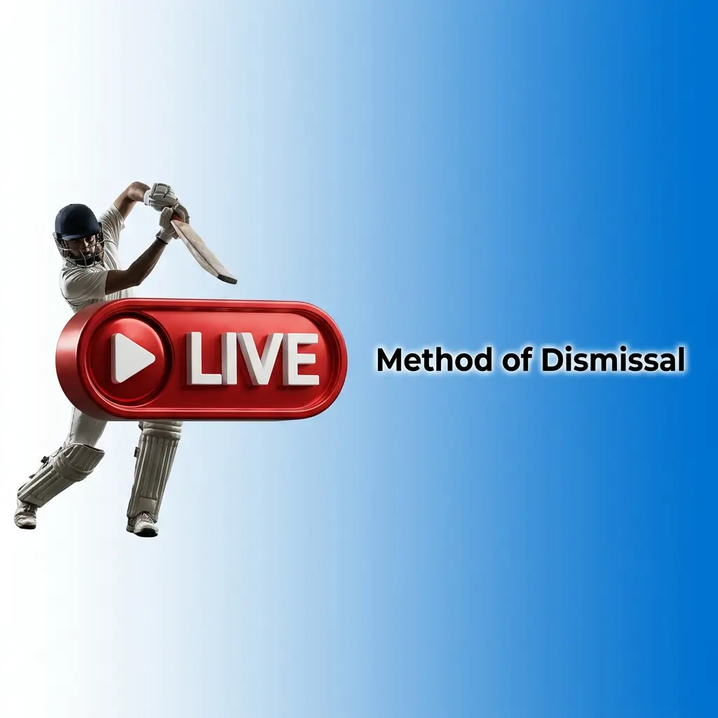 Cricket betting method of dismissal market showing caught bowled LBW run out stumped options for IPL matches