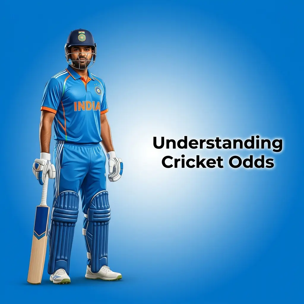 Cricket betting odds explained with decimal format example showing India win probability and stake return calculation