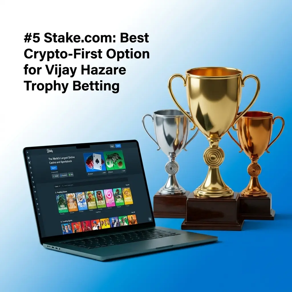 Stake.com crypto betting platform for Vijay Hazare Trophy with 22 cryptocurrencies and 75000 USD weekly raffle
