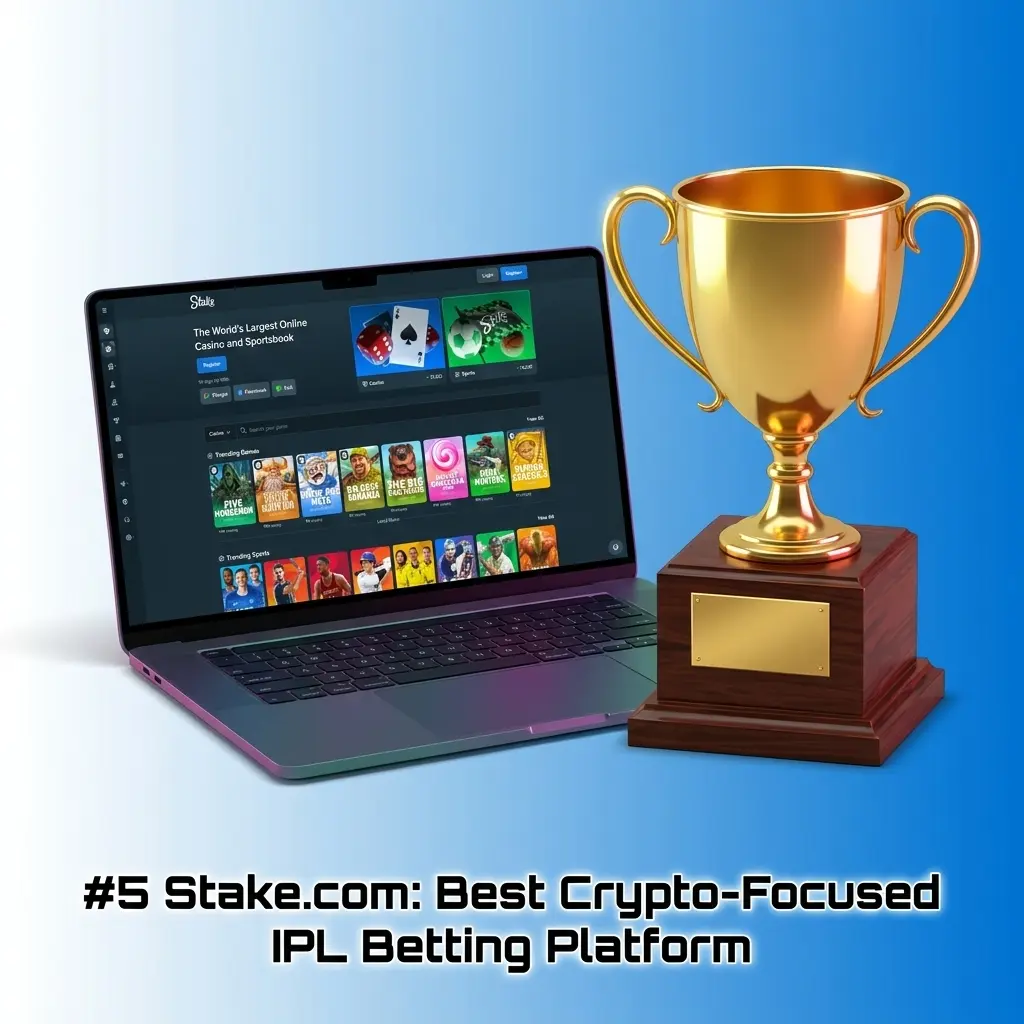 Stake.com crypto IPL betting platform accepting 22 cryptocurrencies with Curaçao licence and weekly raffle prize pool