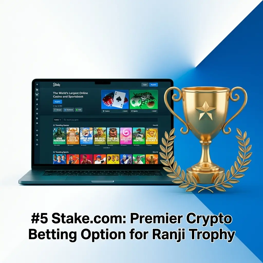 Stake.com crypto betting platform for Ranji Trophy with Bitcoin Ethereum Solana support and USD 75000 Weekly Raffle