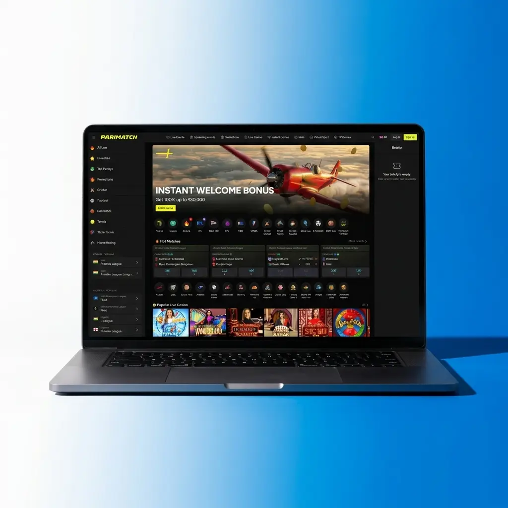 Parimatch cricket betting site featuring USDT multi-chain support and UPI options for Indian bettors