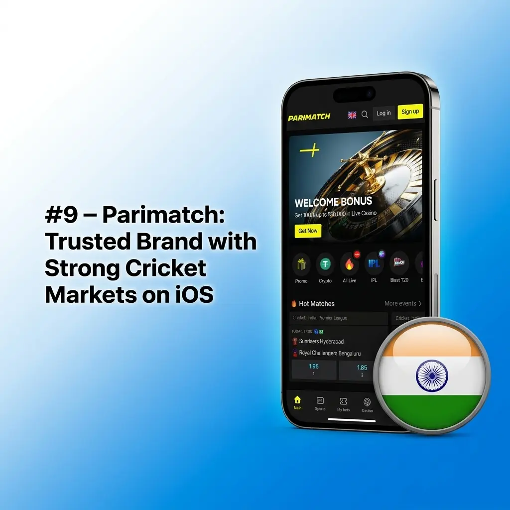 Parimatch iOS cricket betting app India with UPI PayTM PhonePe USDT deposit options and 150% welcome bonus