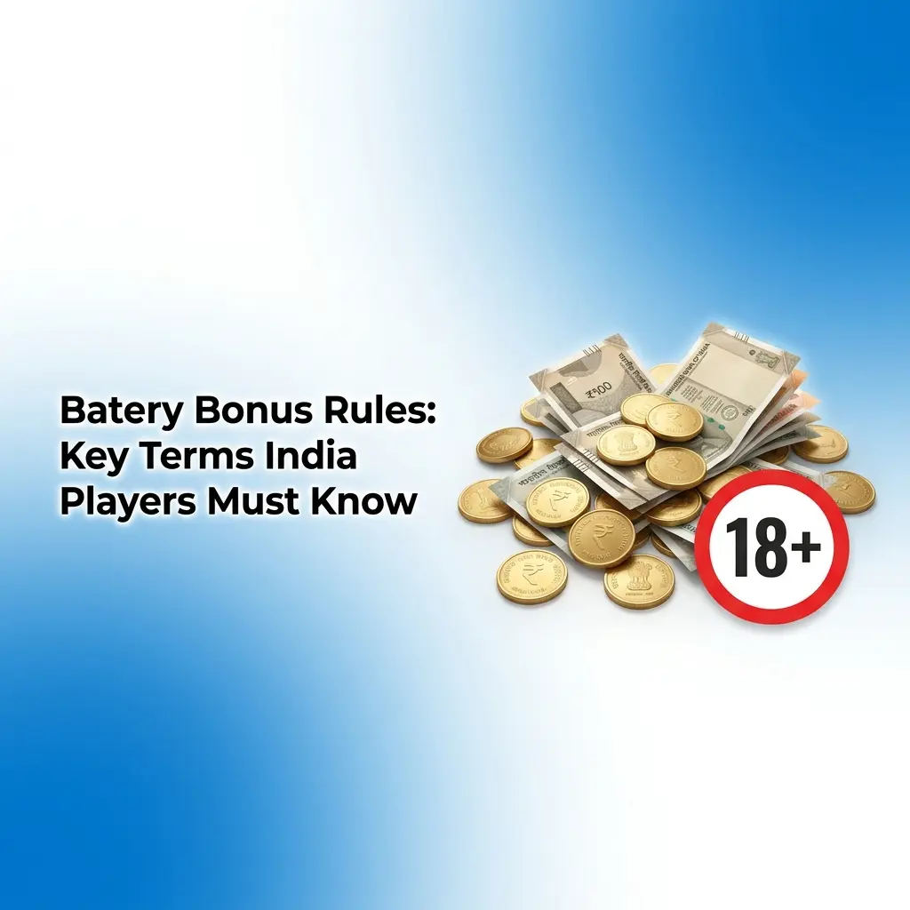 Batery bonus rules for India players showing wagering requirements, validity period, and KYC verification terms