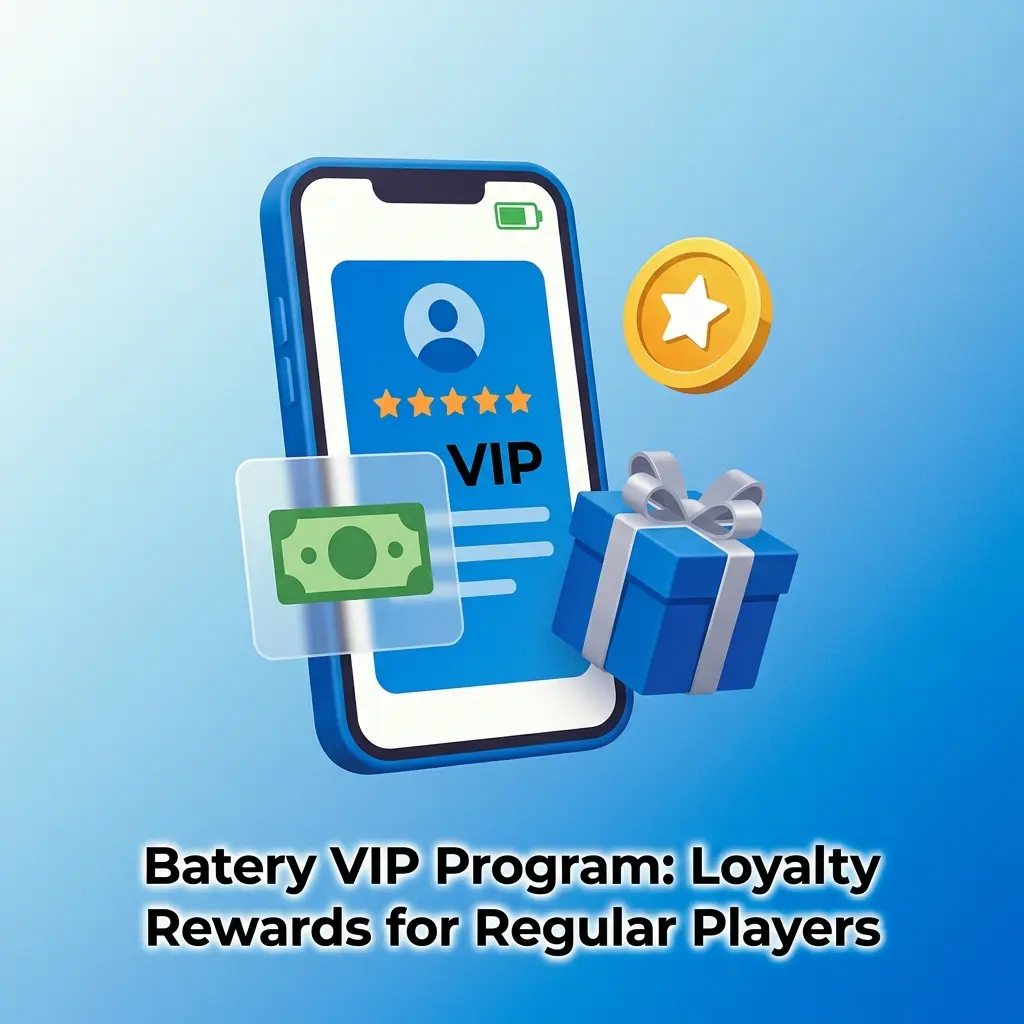 Batery VIP Program tiers from Bronze to Elite with loyalty rewards, cashback, and fast withdrawals for regular players