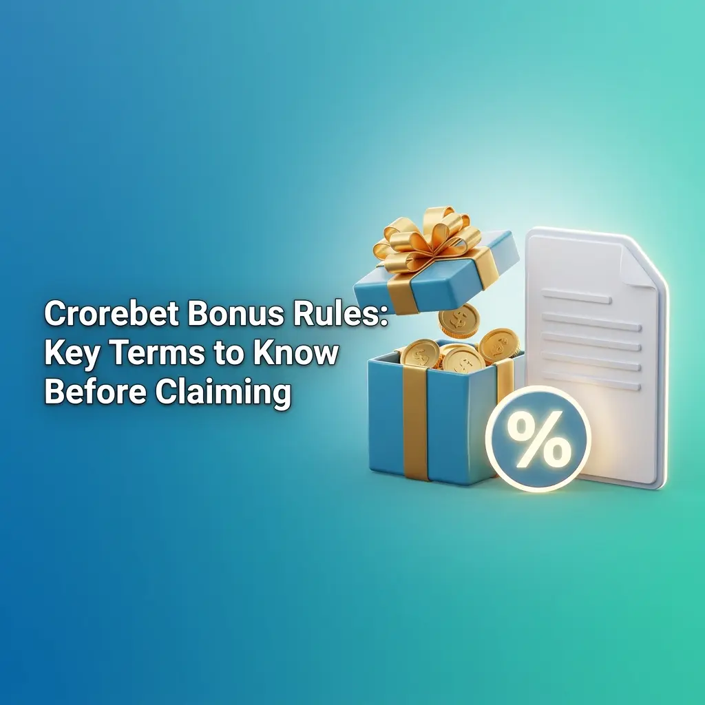 Crorebet bonus terms and conditions overview showing wagering rules, deposit limits, and eligibility criteria for India players