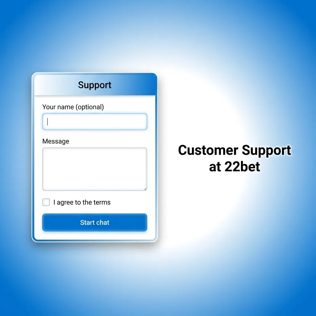 22Bet customer support options including live chat, email, Telegram, and FAQ available 24/7 for Indian users
