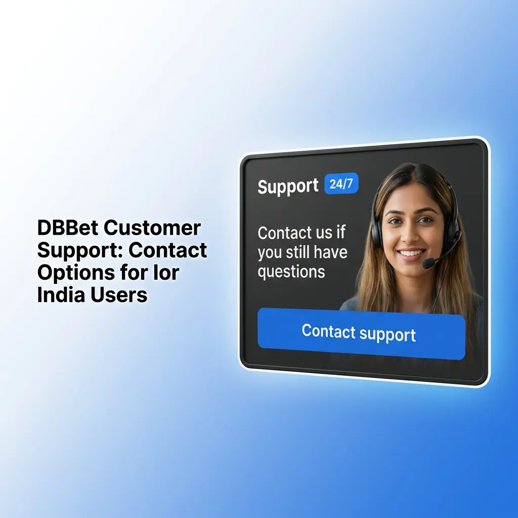 DBBet customer support options including live chat, email, and FAQ section for India users available 24/7