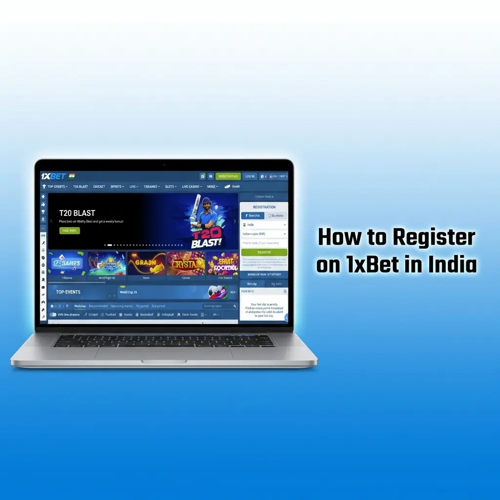 Step-by-step guide to register on 1xBet in India using phone, email, one-click, or social media methods