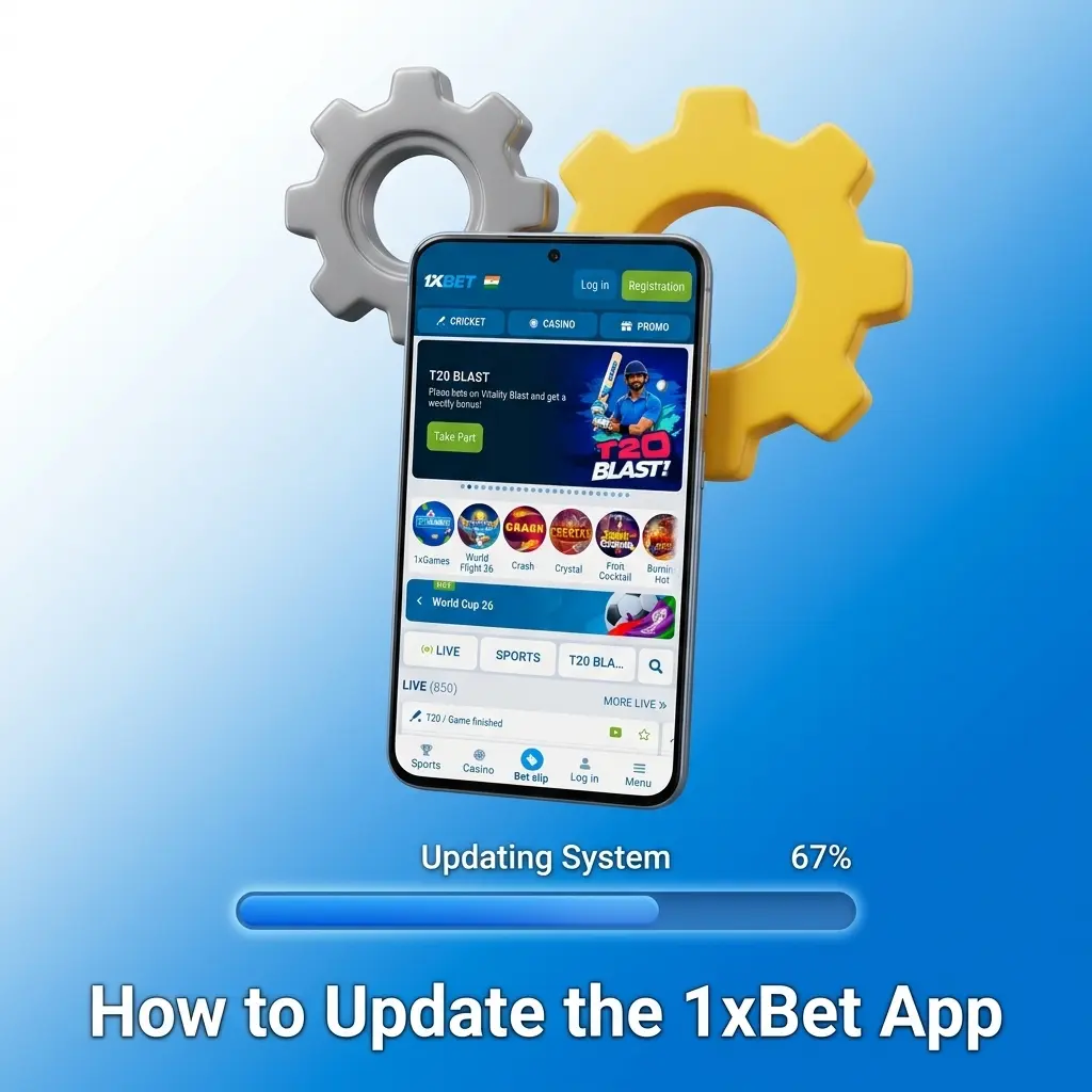 Step-by-step guide showing how to update the 1xBet app on Android and iOS devices for latest features
