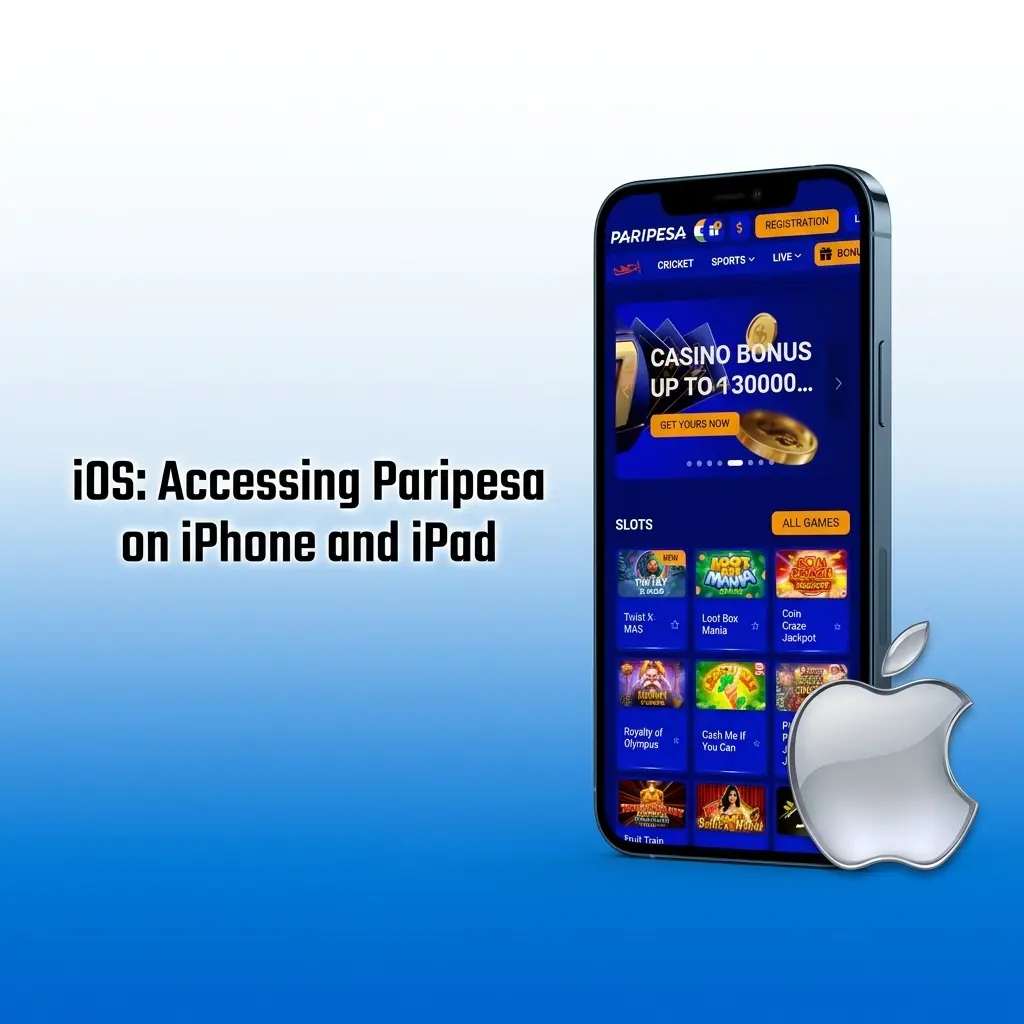 Paripesa iOS access on iPhone and iPad via Safari mobile browser with Add to Home Screen shortcut setup
