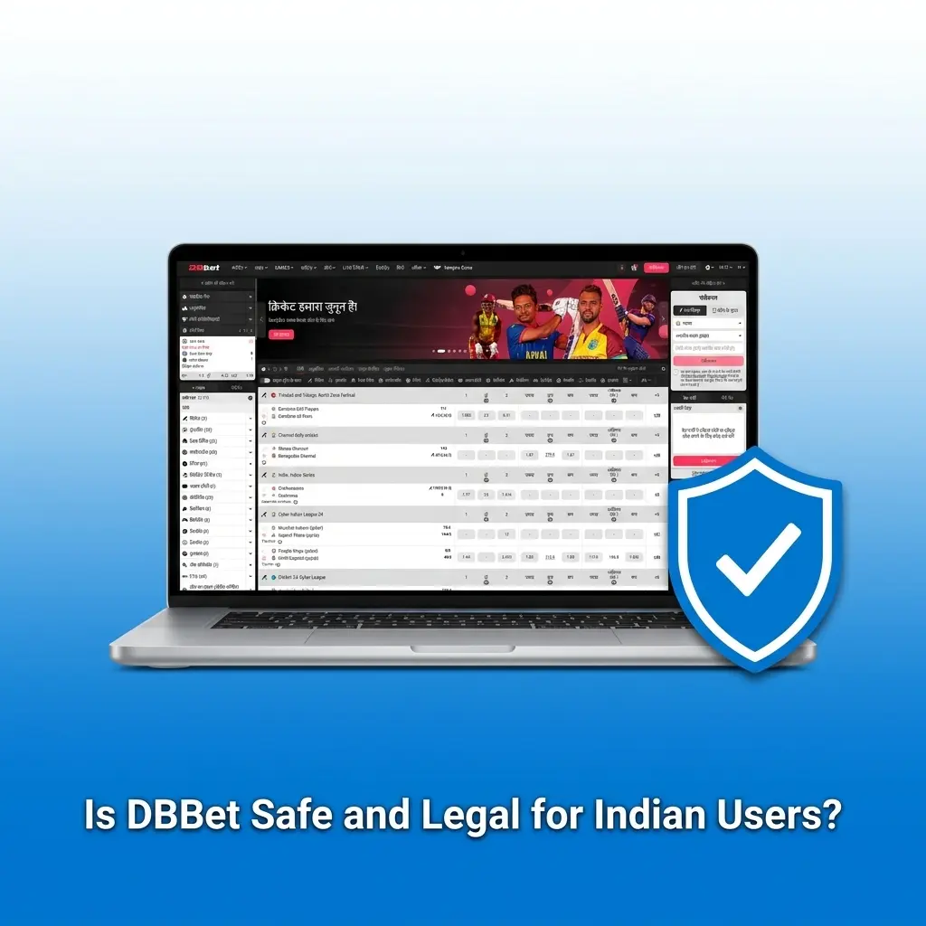 DBBet safety and legality for Indian users showing Curaçao licence, SSL encryption, and responsible gaming features
