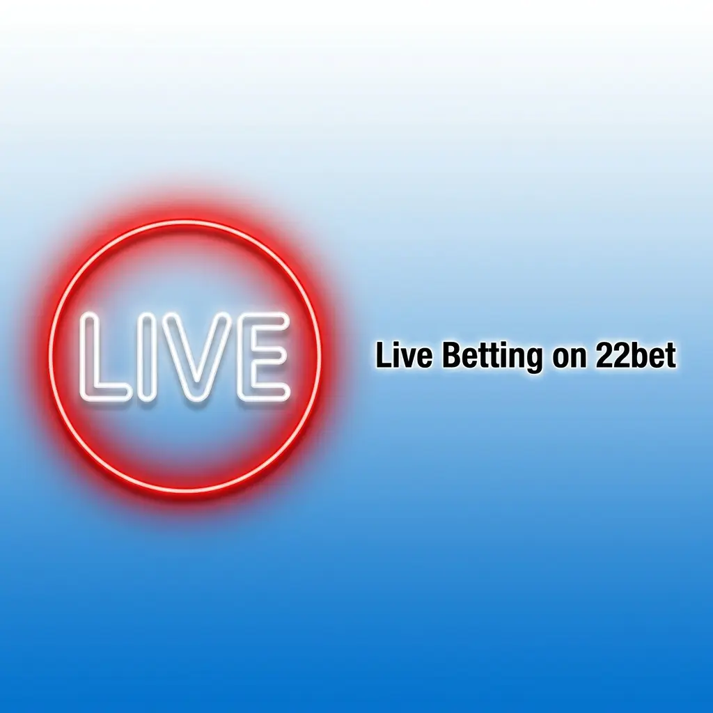22bet live betting interface showing in-play markets with live scores, cashout options, and real-time odds updates