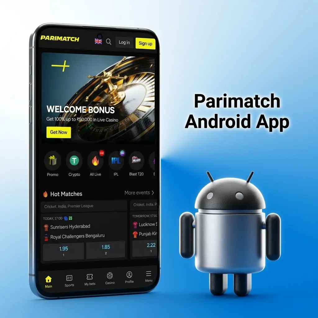 Parimatch Android APK download guide for Samsung Galaxy, Redmi, and Realme devices running Android 5.0 or higher