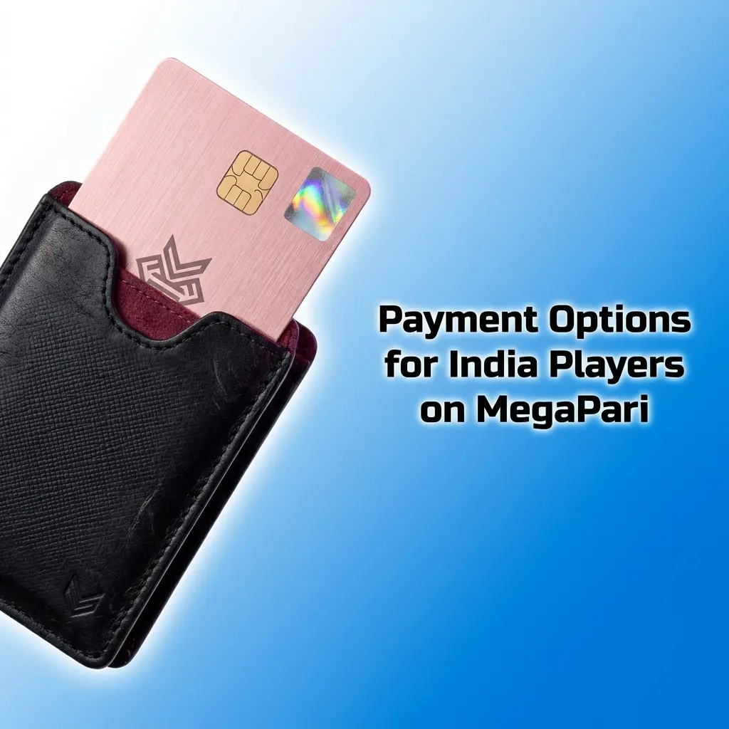 MegaPari payment options for India players including UPI, PhonePe, Google Pay, IMPS, NEFT, and Bitcoin in INR
