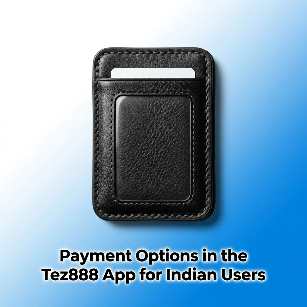 Tez888 app payment options for Indian users showing UPI, Bank Wire, and Cryptocurrency deposit and withdrawal details