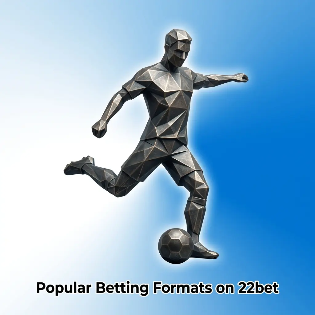 Popular betting formats on 22bet including pre-match, live, accumulator, Asian handicap, and system bets for Indian users