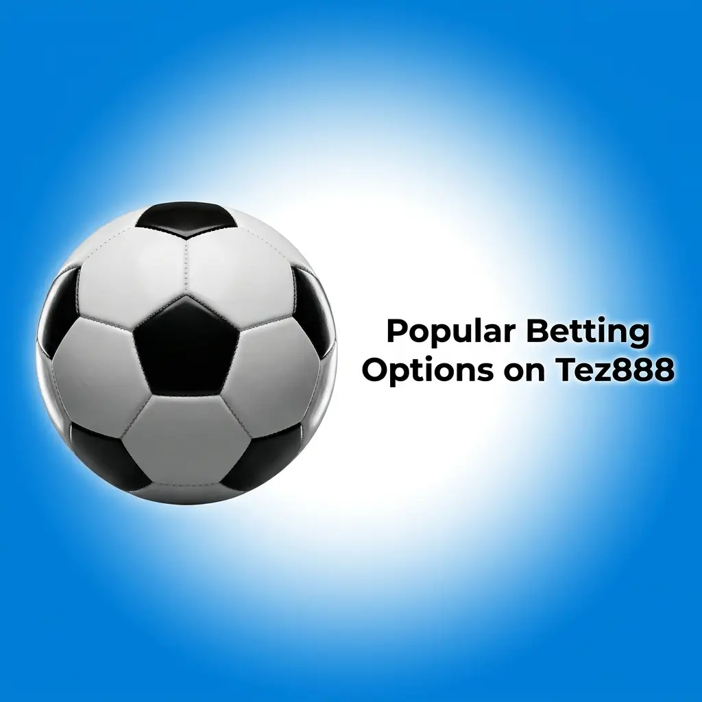 Tez888 sportsbook betting options including pre-match, live, accumulator, handicap, and outright bets for Indian bettors