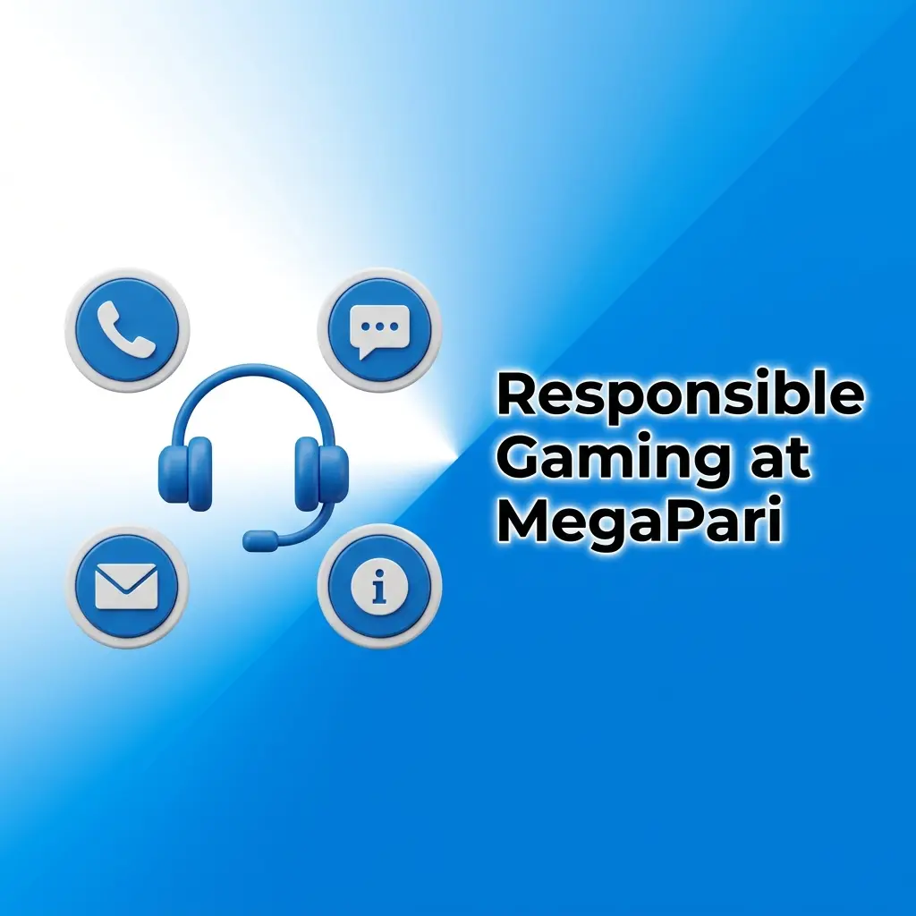 MegaPari responsible gaming dashboard showing deposit limits, self-exclusion, and session controls for Indian players