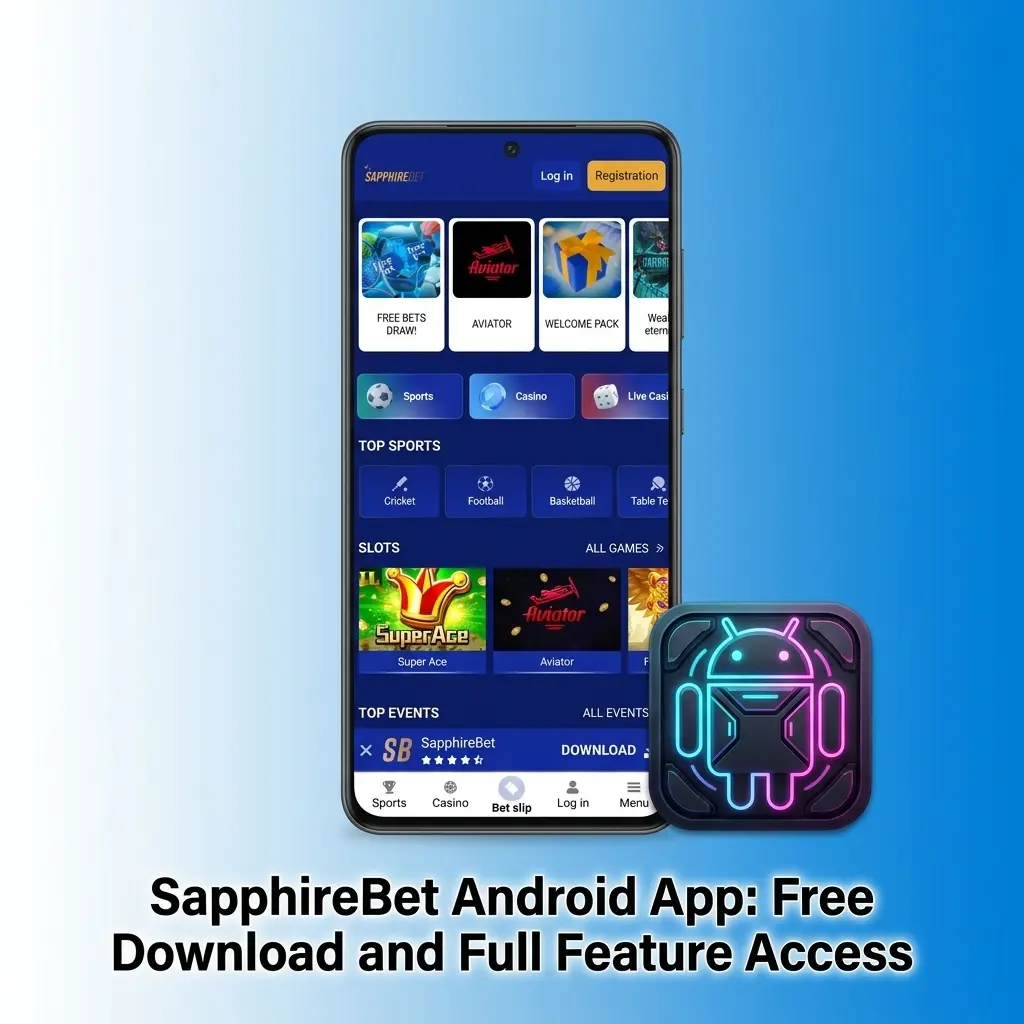 SapphireBet Android app APK free download for Indian players with sports betting, UPI payments, and live streaming support