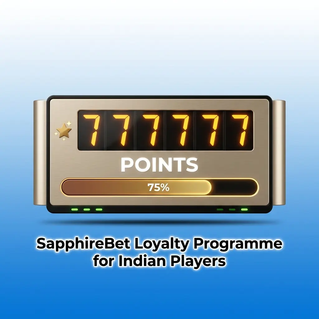 SapphireBet tiered VIP loyalty programme for Indian players showing reward levels, points, and betting perks