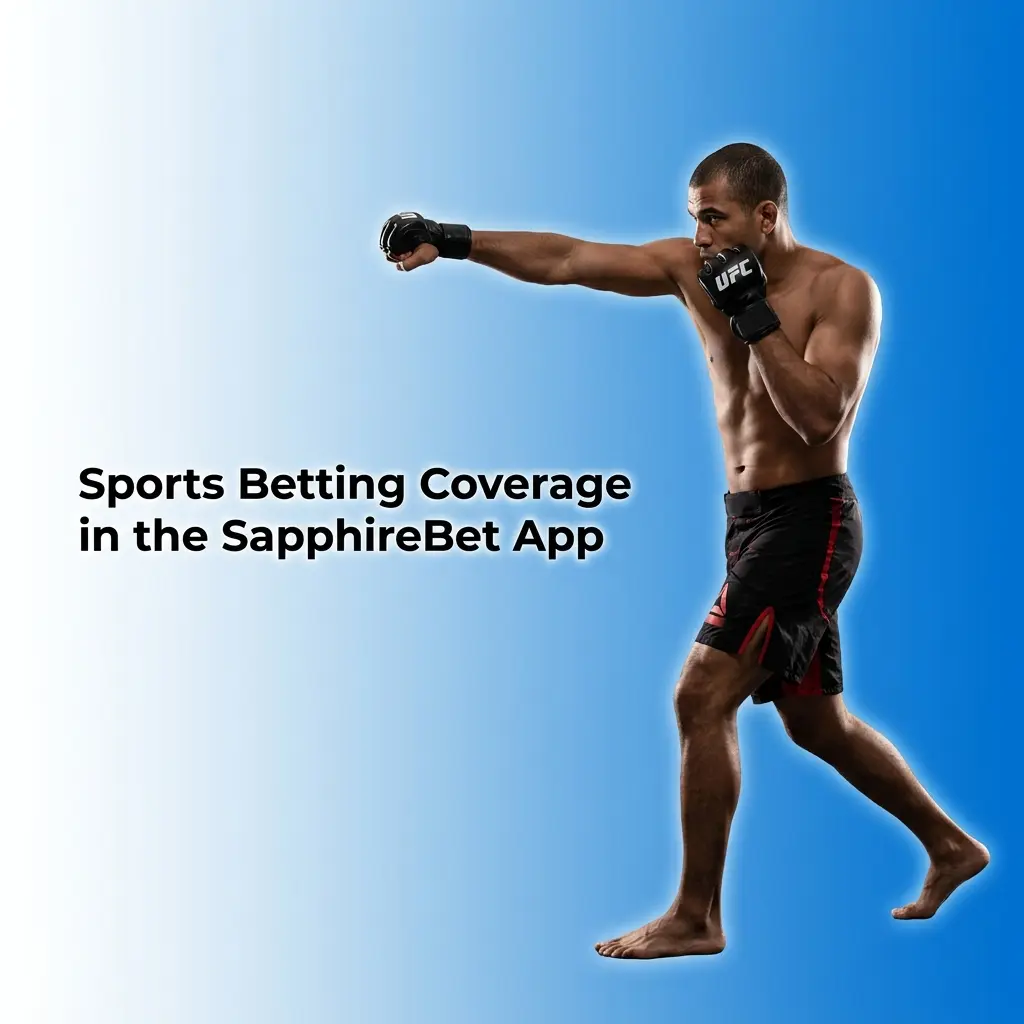 SapphireBet app sports betting interface showing cricket, football, kabaddi and 30+ disciplines with live and pre-match markets