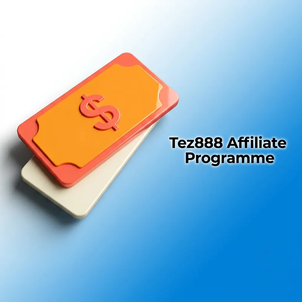 Tez888 affiliate programme dashboard showing commission tracking, revenue share stats, and referral links for digital marketers