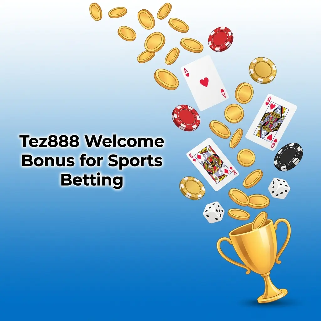 Tez888 welcome bonus 500% match up to ₹75,000 for sports betting on cricket, football, and esports