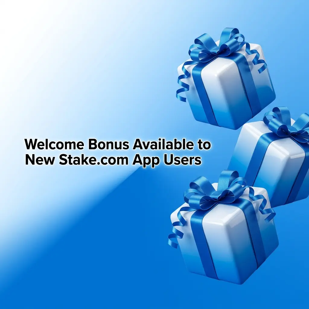 Stake.com app welcome bonus showing USD 75,000 weekly raffle for new Android and iOS users